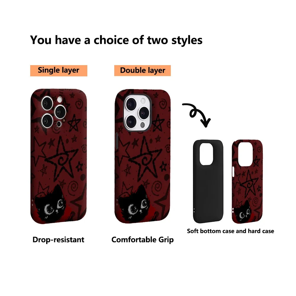Starred Cat iPhone Case