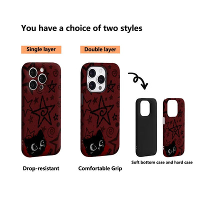 Starred Cat iPhone Case