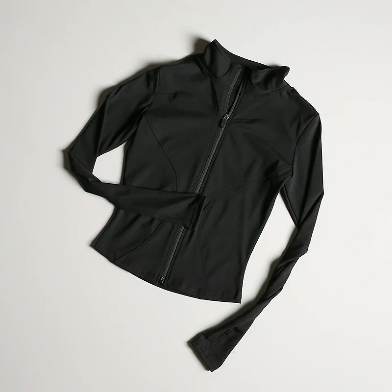 Women's Slim Fit Full-Zip Athletic Jacket – Quick Dry Activewear