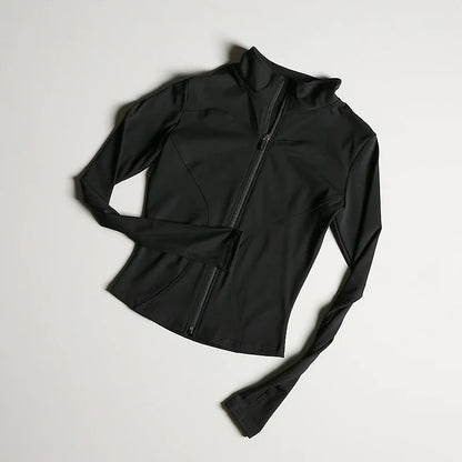 Women's Slim Fit Full-Zip Athletic Jacket – Quick Dry Activewear