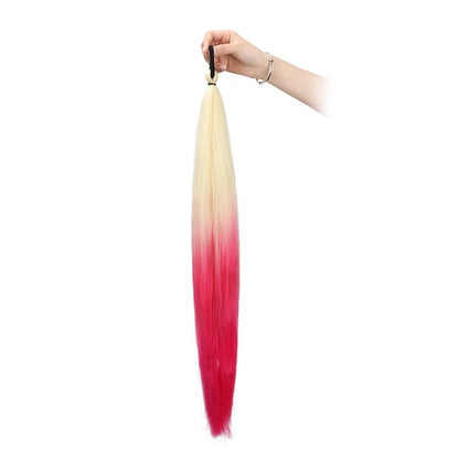 26-Inch Ombre Straight Ponytail Extension with Elastic Tie