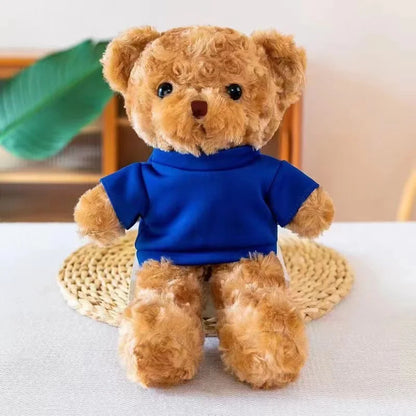 Dressed Teddy Bear Plush Toy 7.9in – Cute Soft Stuffed Animal Gift in 6 Styles