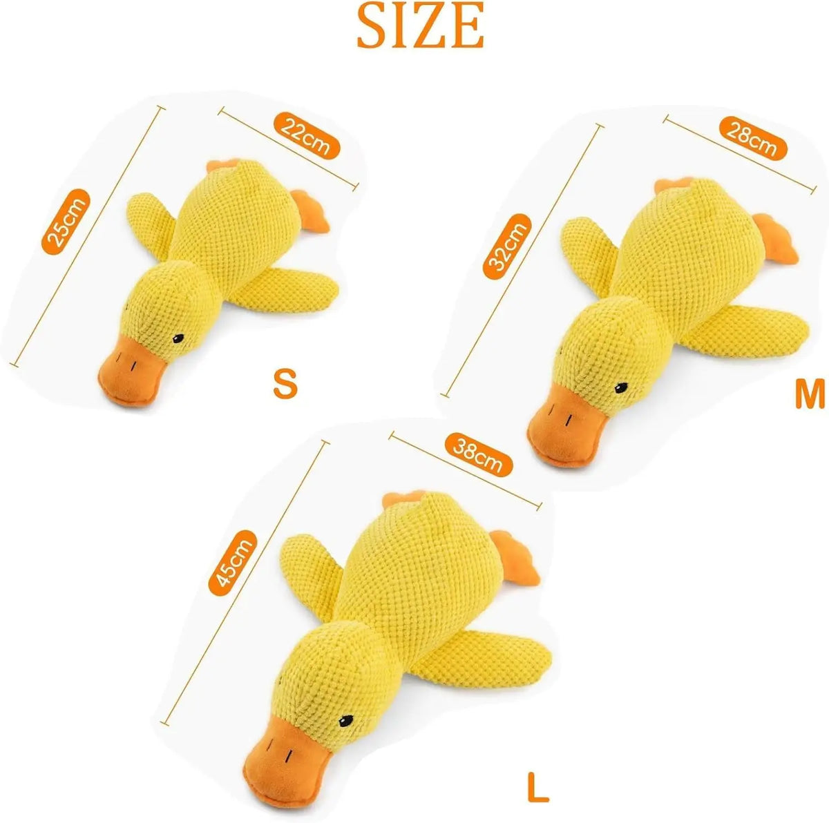 Duck Dog Toy Plush Chew Resistant Durable Quacking Sound Teeth Grinding Relief Soft Companion Small