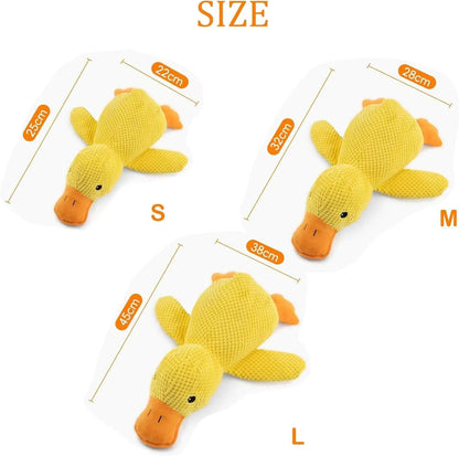 Duck Dog Toy Plush Chew Resistant Durable Quacking Sound Teeth Grinding Relief Soft Companion Small