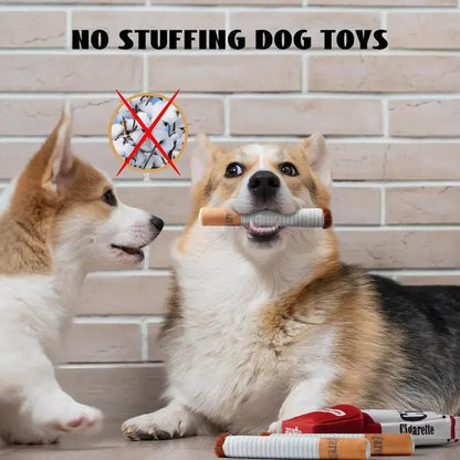 Funny Interactive Plush Dog Toys Creatives Cigarette Design Giggling Chewing Toy Perfect Pet Gift