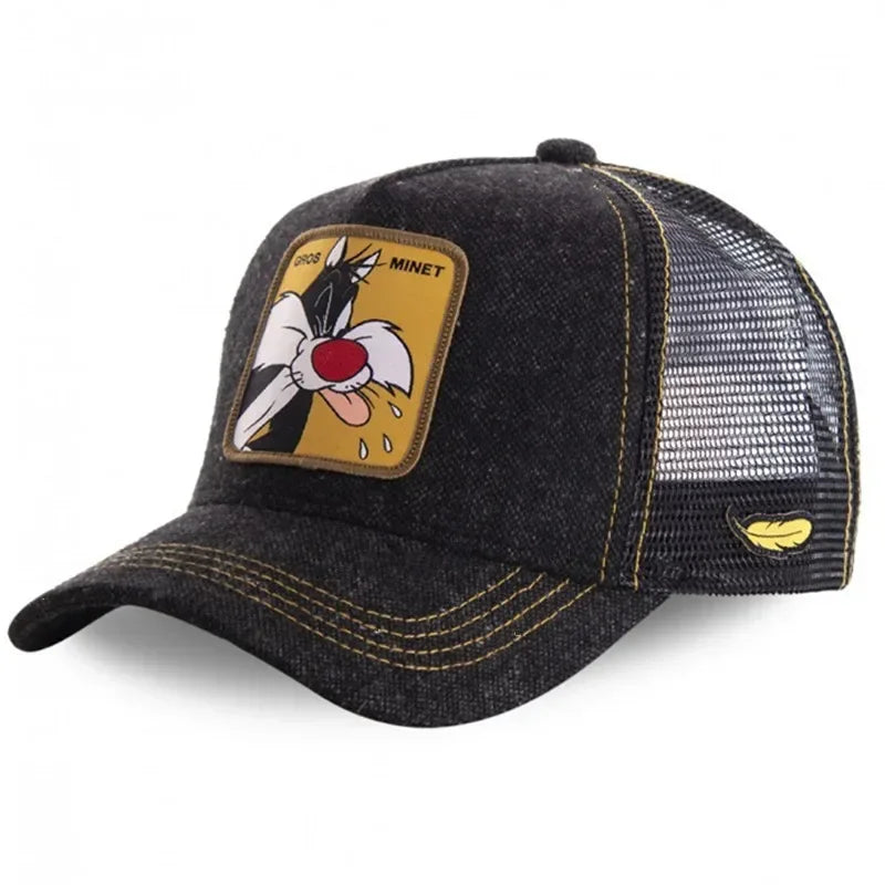 Unisex Anime Cartoon Cotton Trucker Snapback Cap
