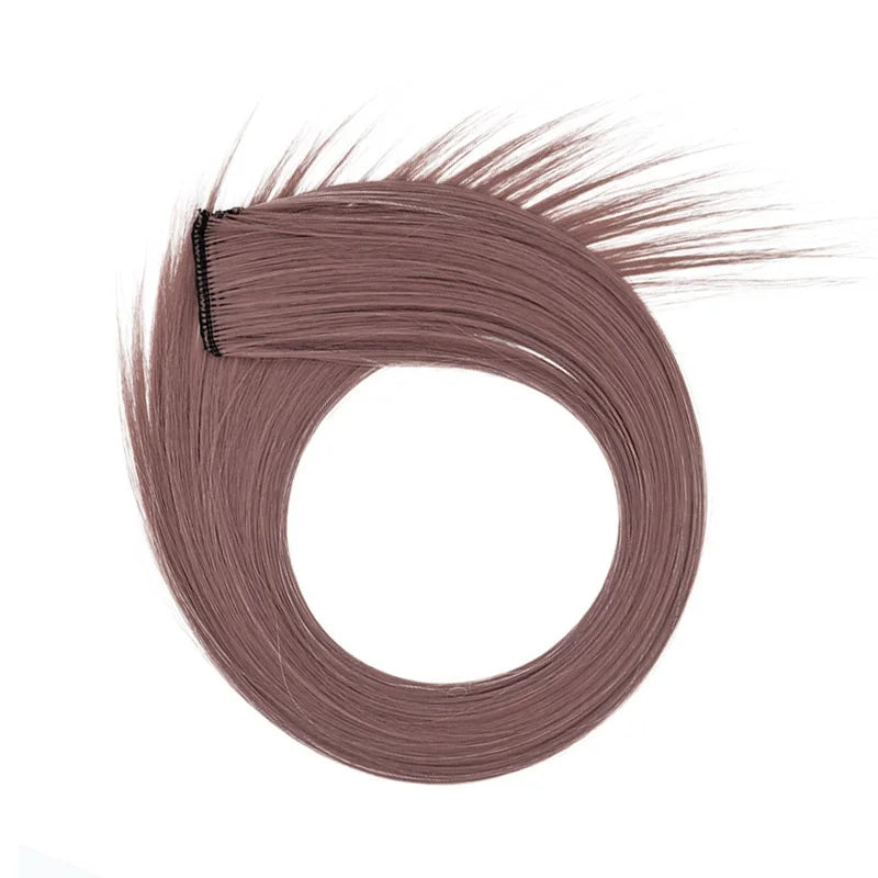 22-Inch Clip-In Synthetic Hair Extensions – Rainbow Colors