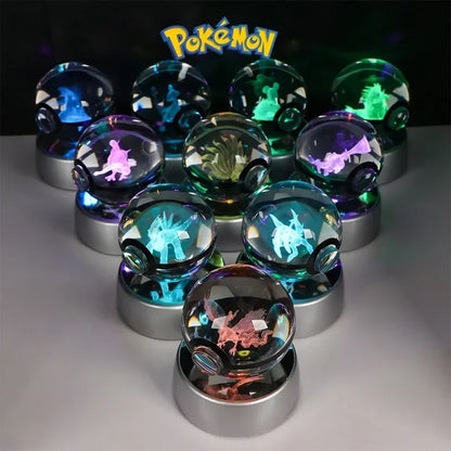 Pokémon 3D Crystal Ball with LED Light Base