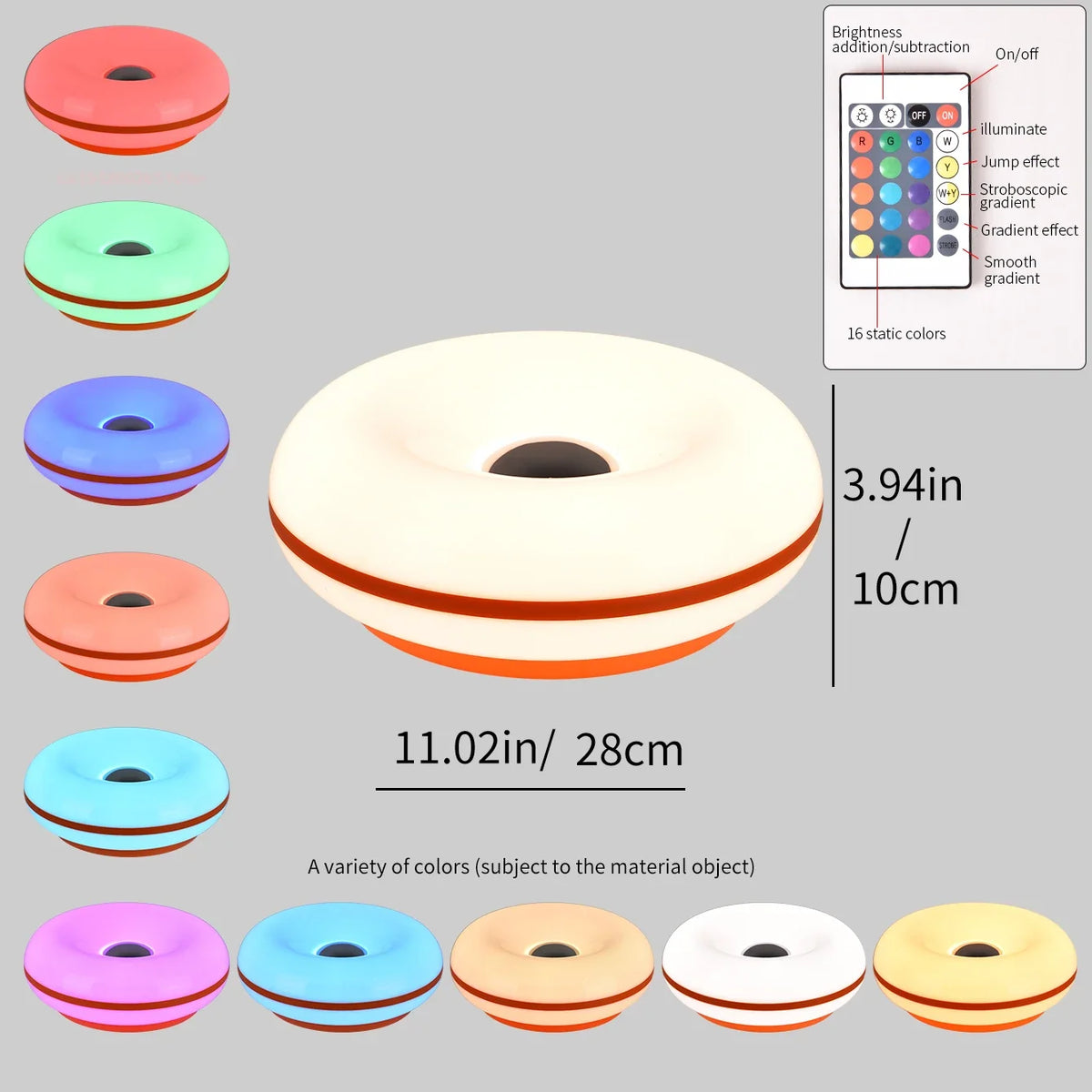 Donut Table Lamp – Touch Dimmable RGB Ambient Light USB