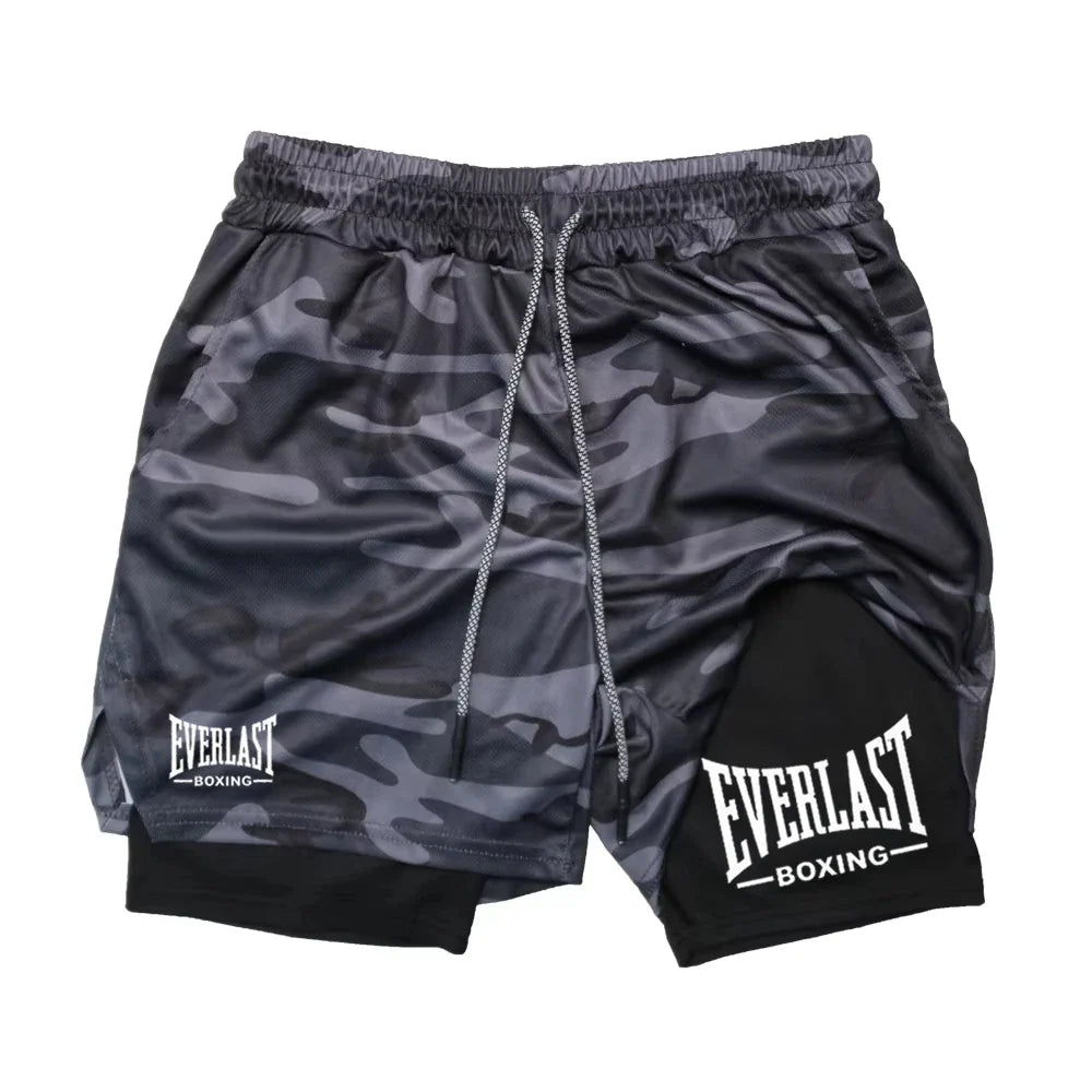 Men's Quick Dry Double Layer Compression Gym Shorts RL0365