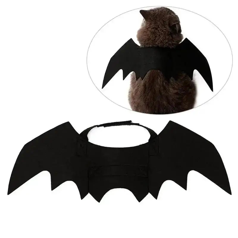 Black Bat Wings Halloween Costume for Cats and Small Dogs