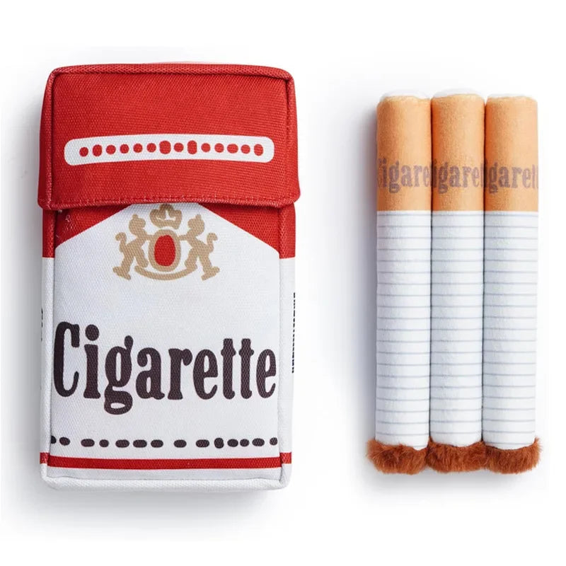 Funny Interactive Plush Dog Toys Creatives Cigarette Design Giggling Chewing Toy Perfect Pet Gift