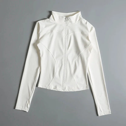 Women's Slim Fit Full-Zip Athletic Jacket – Quick Dry Activewear