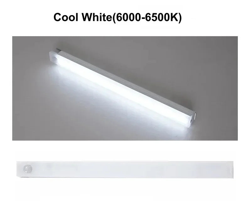 PIR Motion Sensor LED Light Bar – Rechargeable USB Cabinet Light
