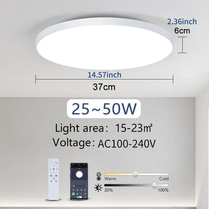 Smart LED Ceiling Light Dimmable | Remote & App Control