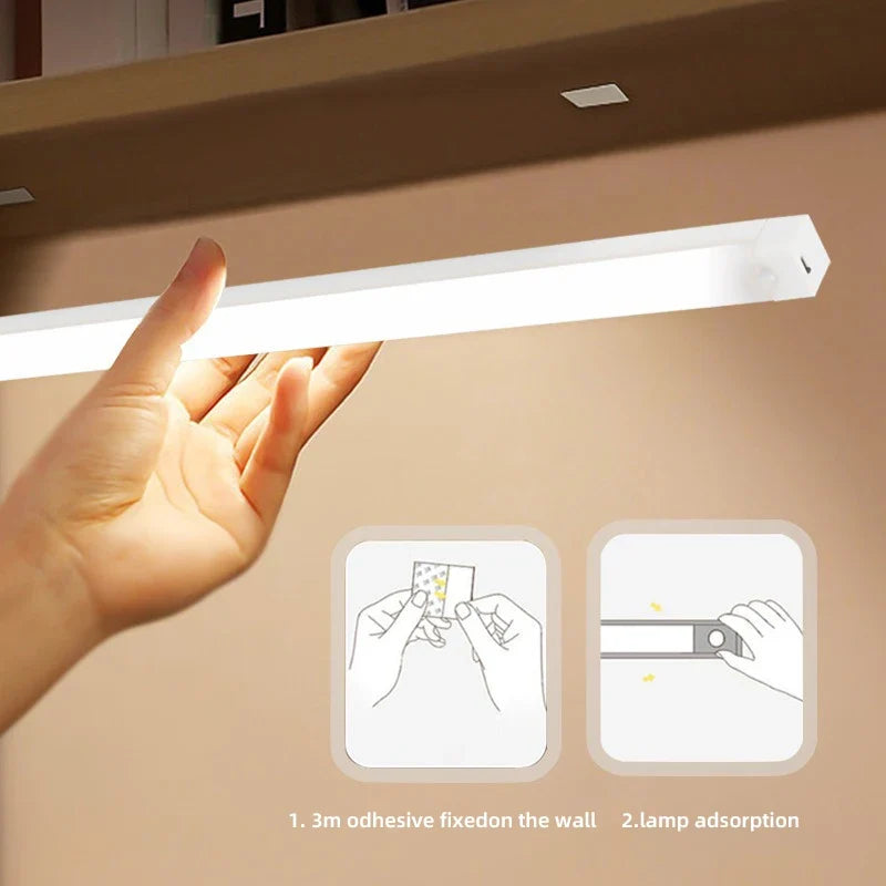 Motion Sensor LED Night Light – USB-C Rechargeable Cabinet Light