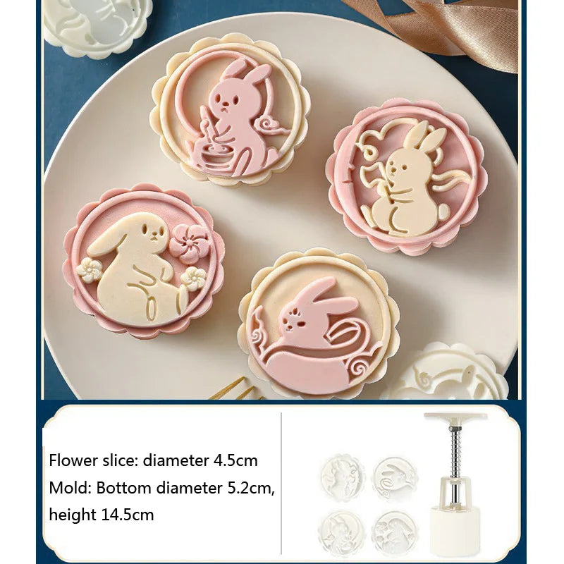 Mooncake Mold DIY Hand Press – Pastry & Mung Bean Cake Stamp