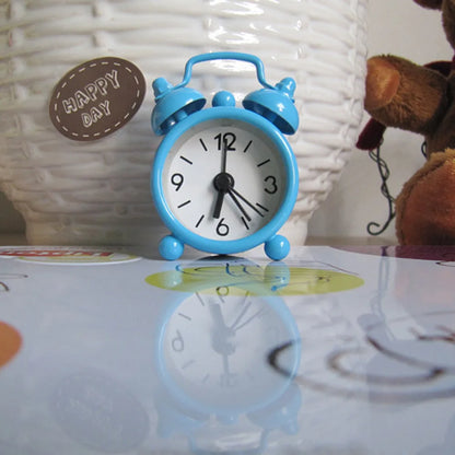 Mini Metal Twin Bell Alarm Clock – Cute Retro Desk & Room Decor