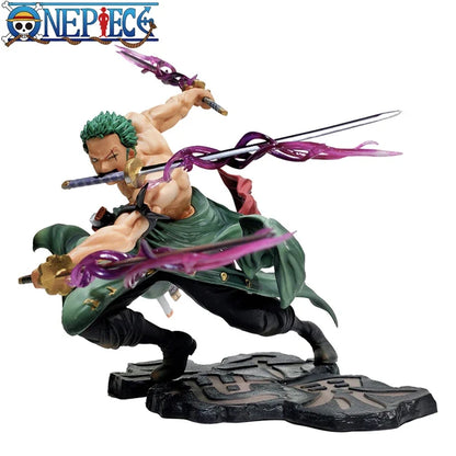 One Piece Roronoa Zoro 10cm PVC Action Figure, Three-Sword Style Collectible Model