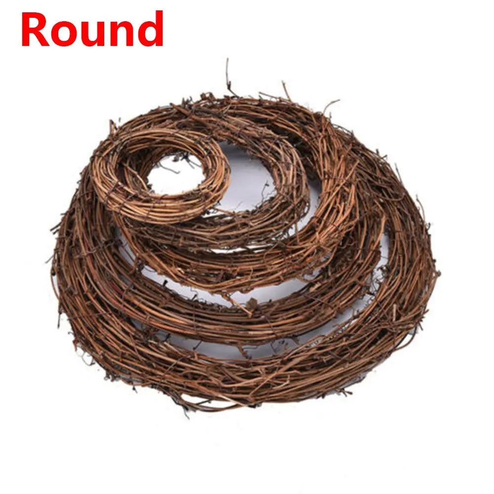 Natural Rattan Wreath Ring – Round & Heart DIY Craft Base