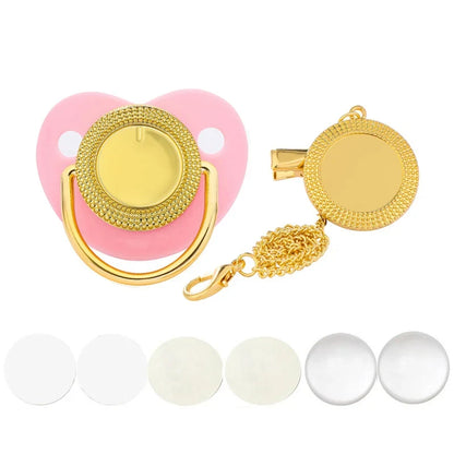 Luxury Bling Baby Pacifier & Clip Set – Personalized Newborn Dummy