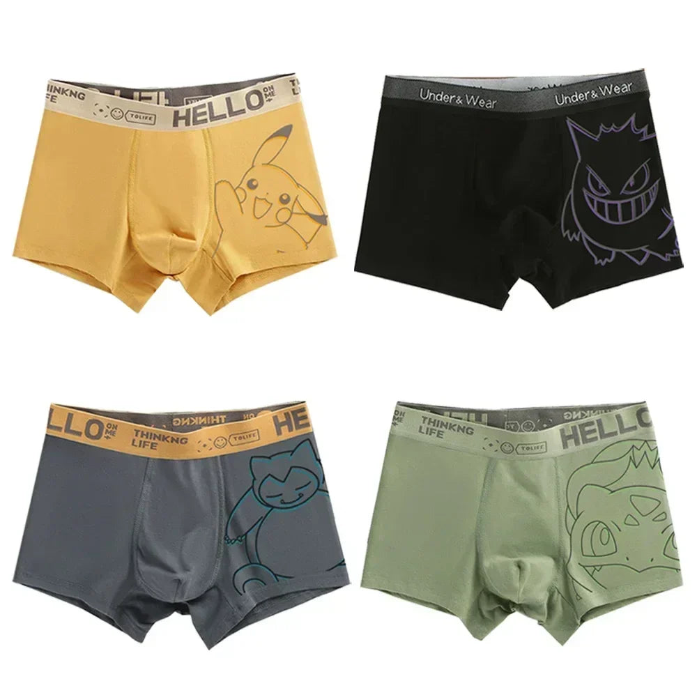 Pokémon Boxer Briefs for Men – Anime Character Underwear