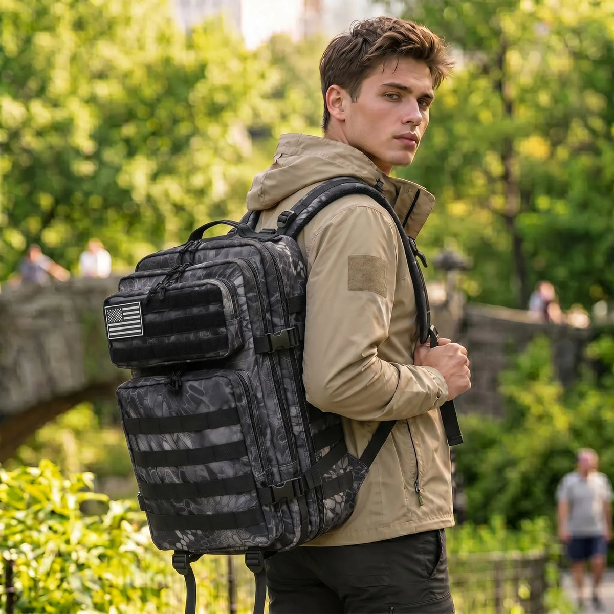 45L Tactical MOLLE Backpack – Large Capacity Outdoor Travel Bag