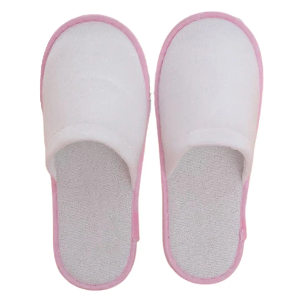 Disposable Hotel Slippers – 10 Pairs Bulk Pack, Random Colors