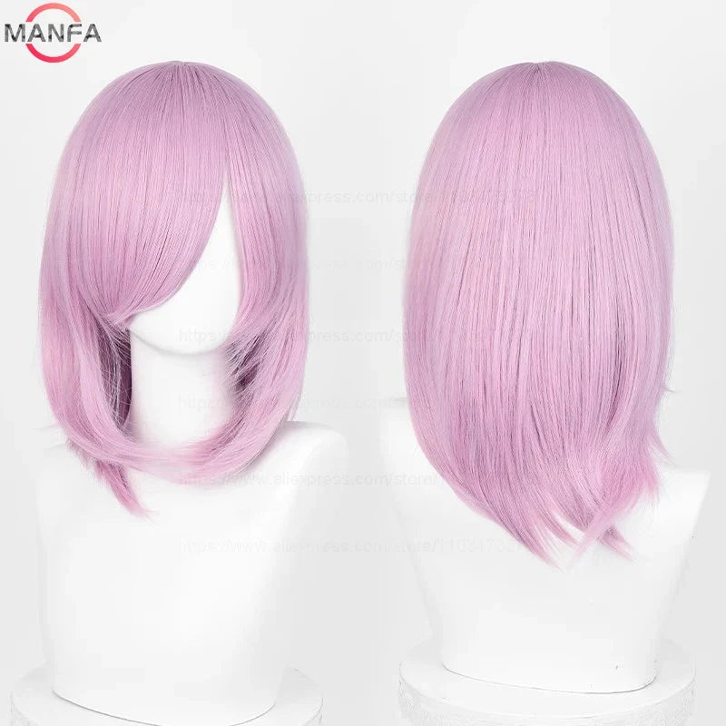 40cm Heat Resistant Anime Cosplay Wig with Bangs