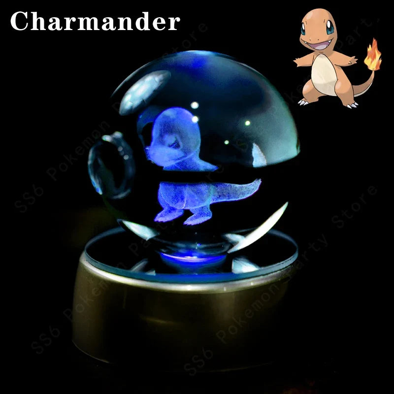 Pokémon 3D Crystal Ball Night Light with Mewtwo & Pikachu