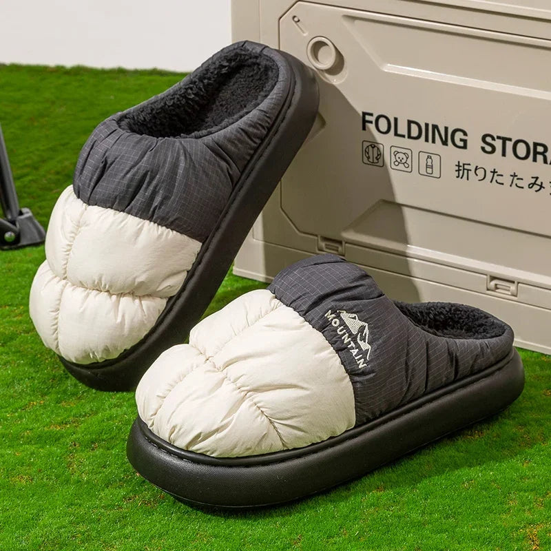 Winter Slippers Women – Waterproof Long Plush, Thick Sole, Non-Slip