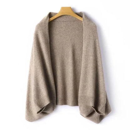100% Wool Women’s Knitted Shawl Scarf Cardigan Wrap