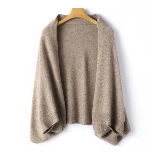 100% Wool Women’s Knitted Shawl Scarf Cardigan Wrap