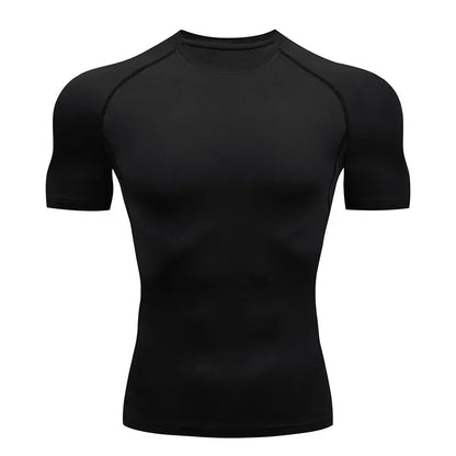 Men's Quick Dry Printed Compression Workout T Shirt