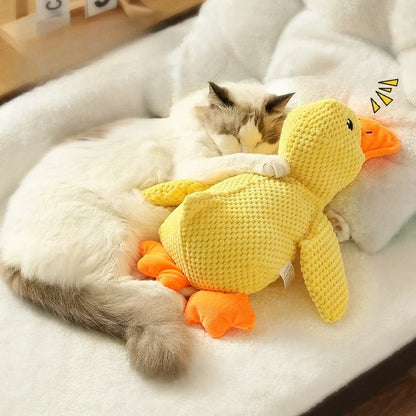 Duck Dog Toy Plush Chew Resistant Durable Quacking Sound Teeth Grinding Relief Soft Companion Small