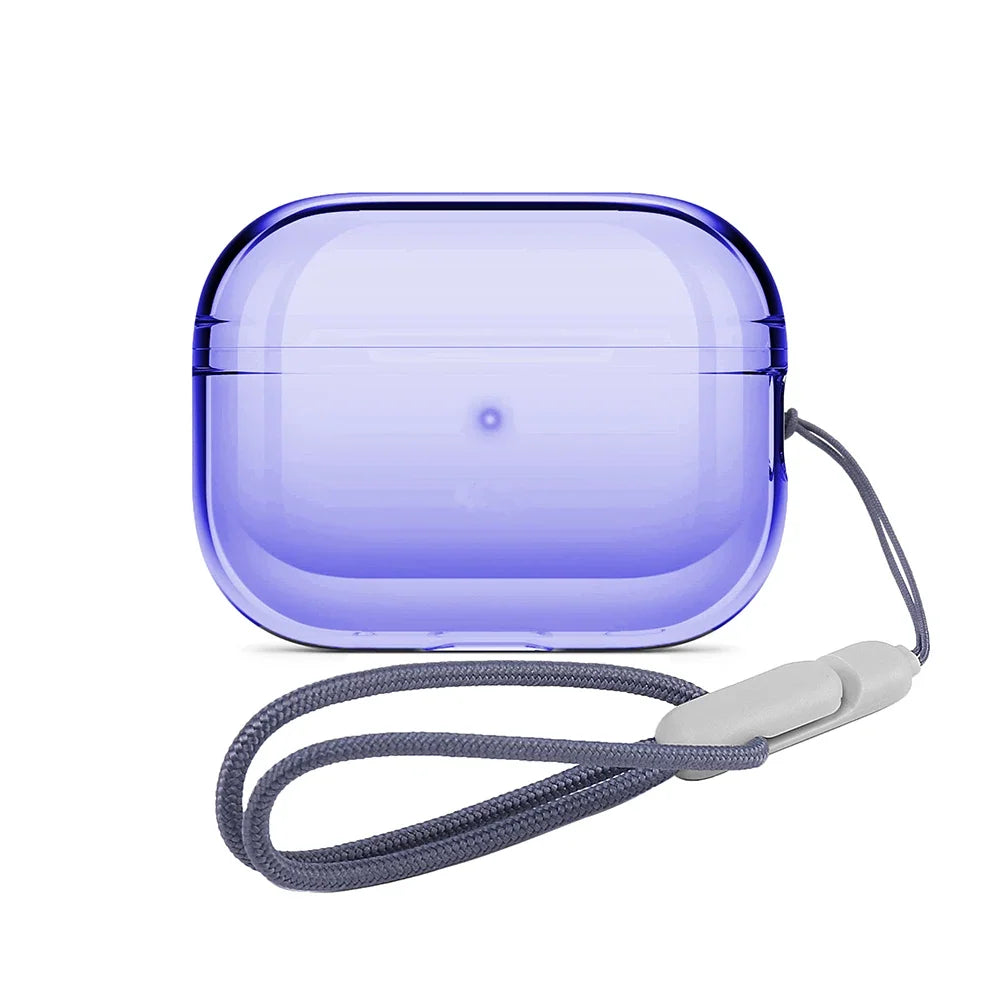 Clear AirPods Pro 2 Case with Wrist Strap – Soft TPU Cover