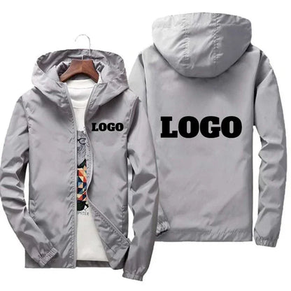 Custom Print Men's Waterproof Windbreaker Jacket – Personalized Hoodie