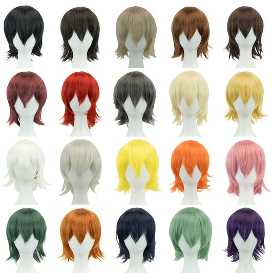 Synthetic Bob Wig 12 Inch – Cosplay & Party Short Hair with Bangs