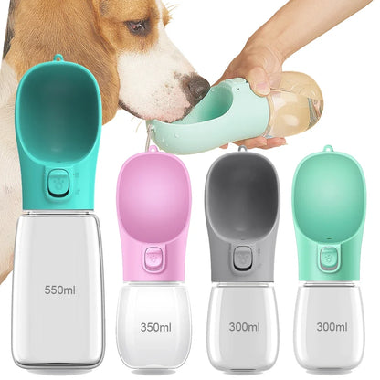 Dog Water Bottle Pet Dogs Cats Feeder Bowls Outdoor Travel Leakproof Puppy Drinking Container Pug