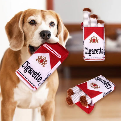Funny Interactive Plush Dog Toys Creatives Cigarette Design Giggling Chewing Toy Perfect Pet Gift