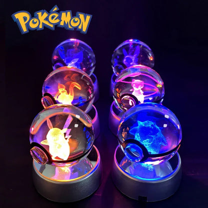 Pokémon 3D Crystal Ball Night Light with Mewtwo & Pikachu