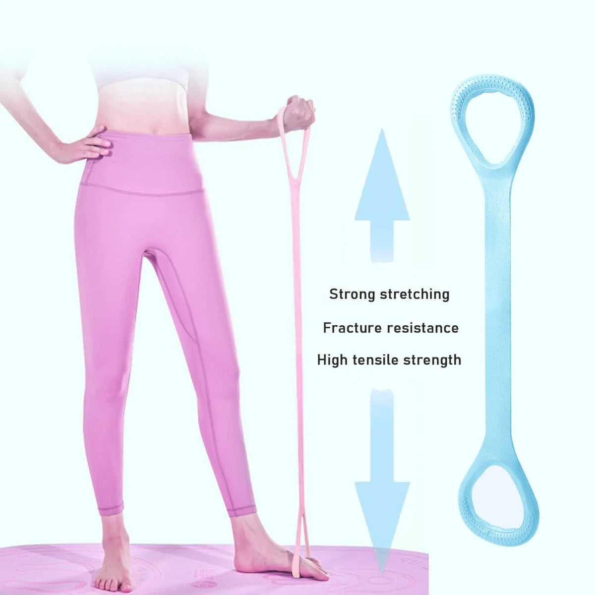 8 Piece Fitness Resistance Band Set