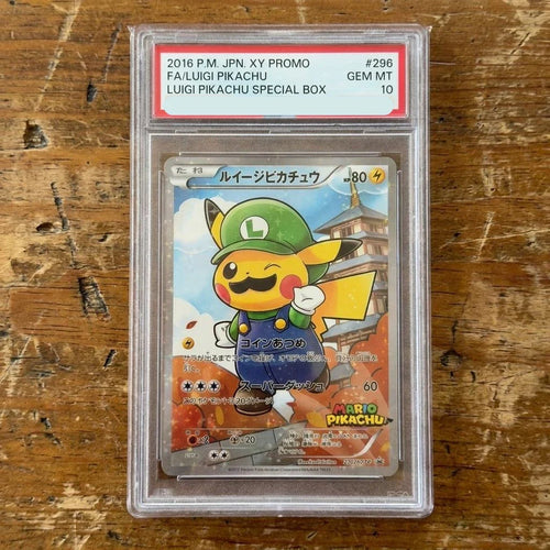 Luigi Pikachu Special Box Base Set Game Grey Hat Van Gogh Proxy Card Toy