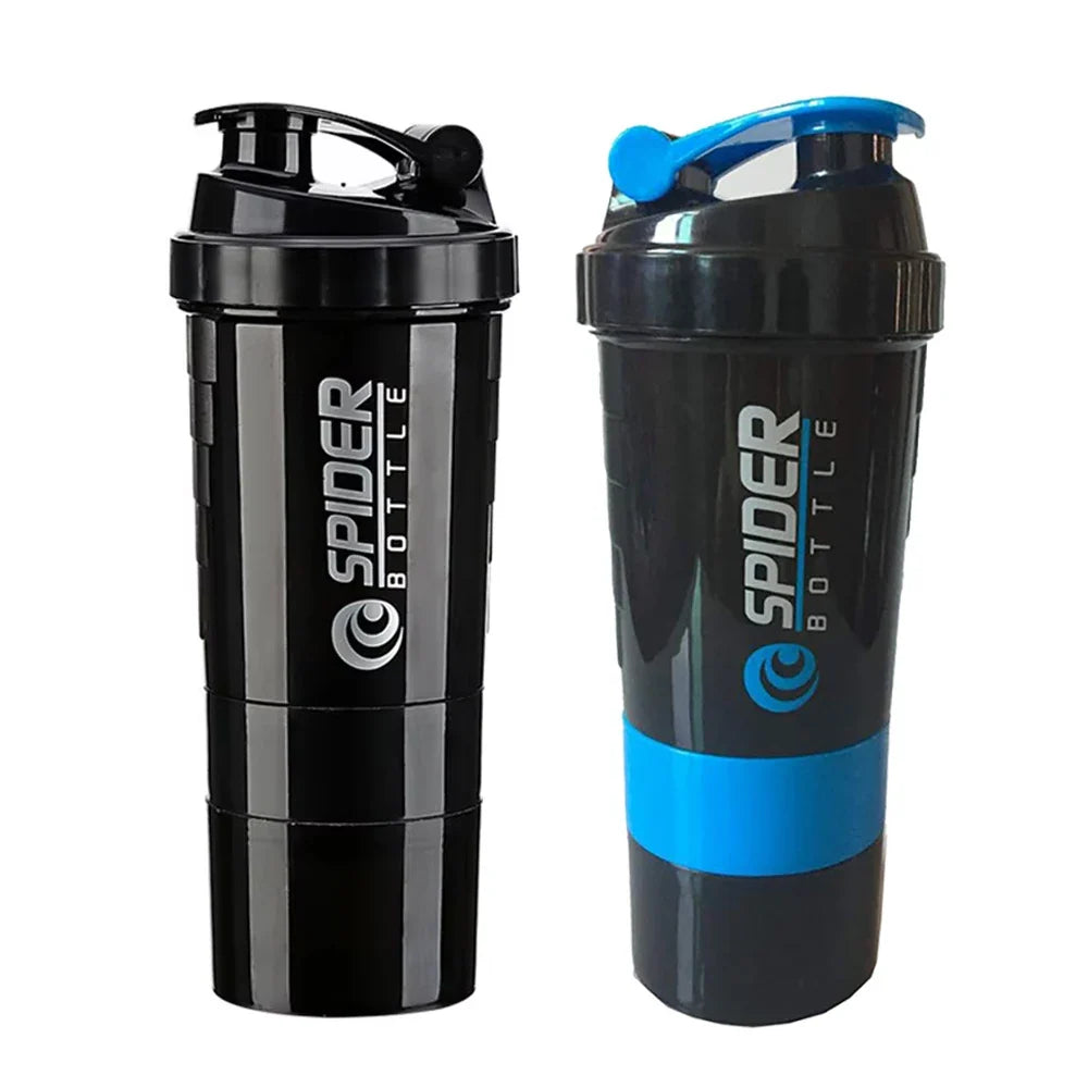 3 Layer Protein Shaker Bottle with Storage Compartments