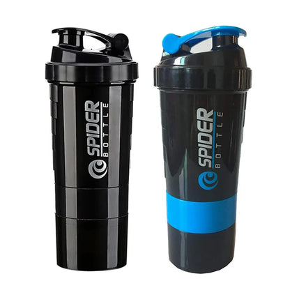 3 Layer Protein Shaker Bottle with Storage Compartments