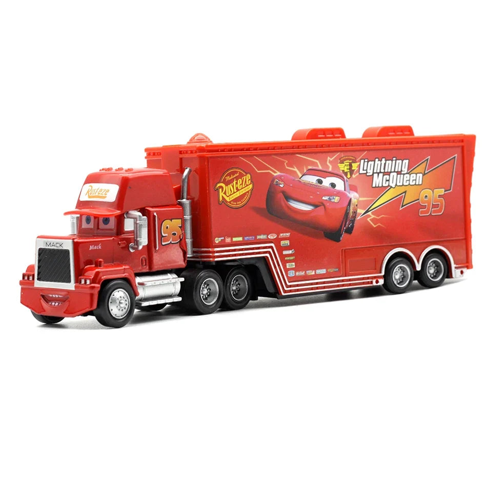Disney Pixar Cars Lightning McQueen Dinoco Mack Truck Toy Set