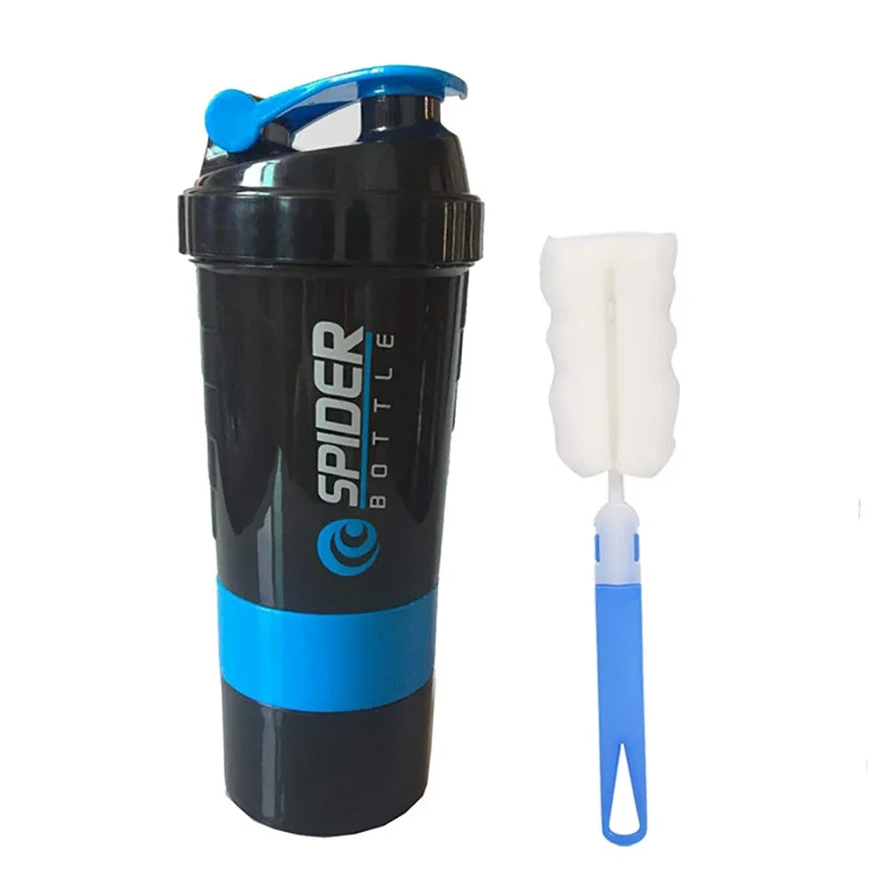 3 Layer Protein Shaker Bottle with Storage Compartments