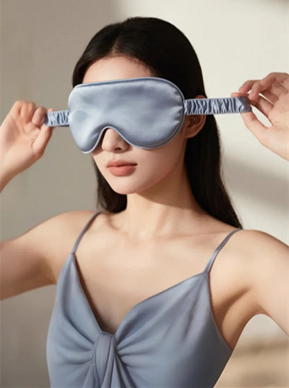 Double-Sided Silk Sleep Eye Mask, Breathable Light-Blocking Travel Blindfold