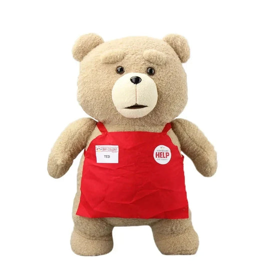 Ted Teddy Bear Plush Doll 46cm – Soft Stuffed Animal with Apron