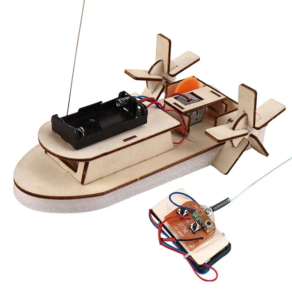 DIY STEM Wood Model Kit for Kids – 3D Assembly Science Toy (Car, Boat, Plane & More)